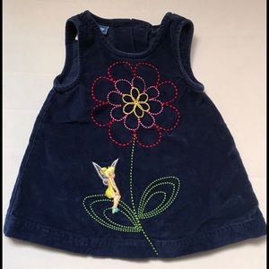 Disney Tinker Bell velvet jumper.  Size 3/6 month.